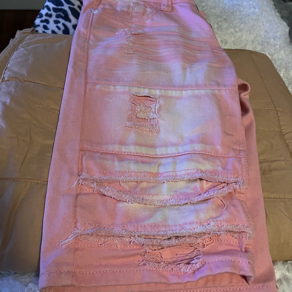 Mens distressed shorts